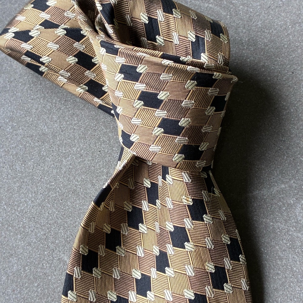 Tesoro Rosso Uomo Moda Geometric Pattern Tie